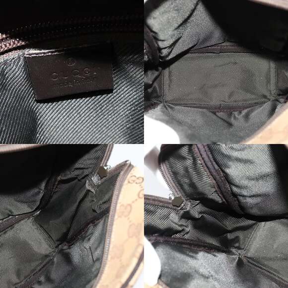 GUCCI GG Canvas Shoulder Bag Beige Silver - Picture 11 of 12